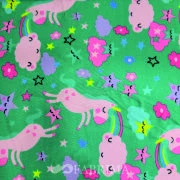 Printed Pvc | Unicorn Print | Green