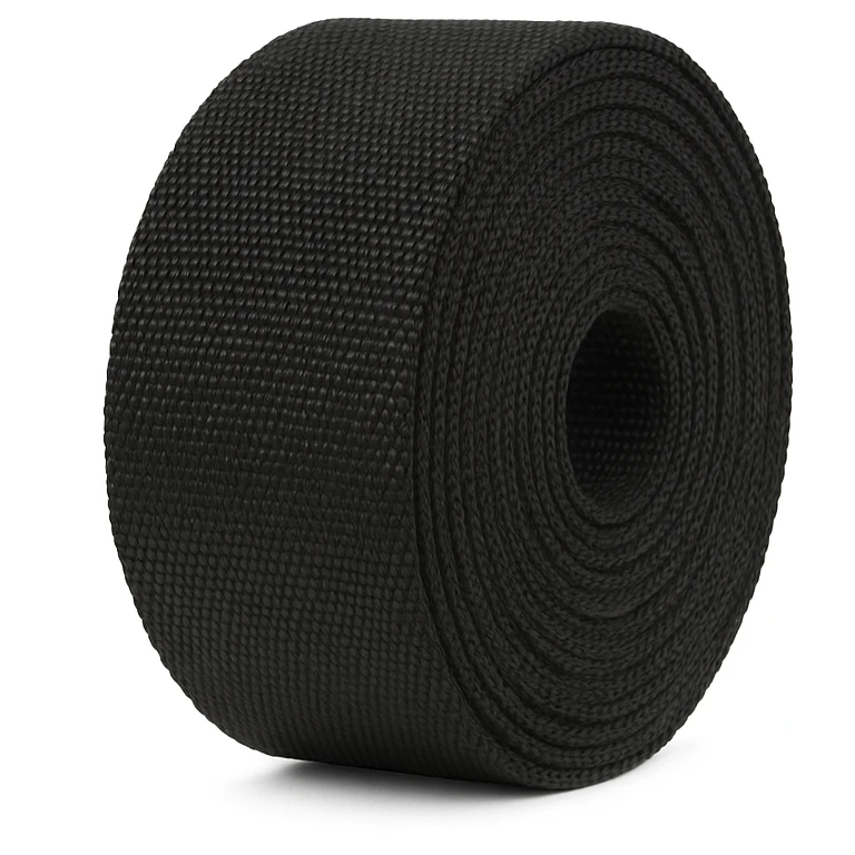 1 Inch Basket Black Niwar | Polypropylene (PP) Woven Tape – The Fabrima